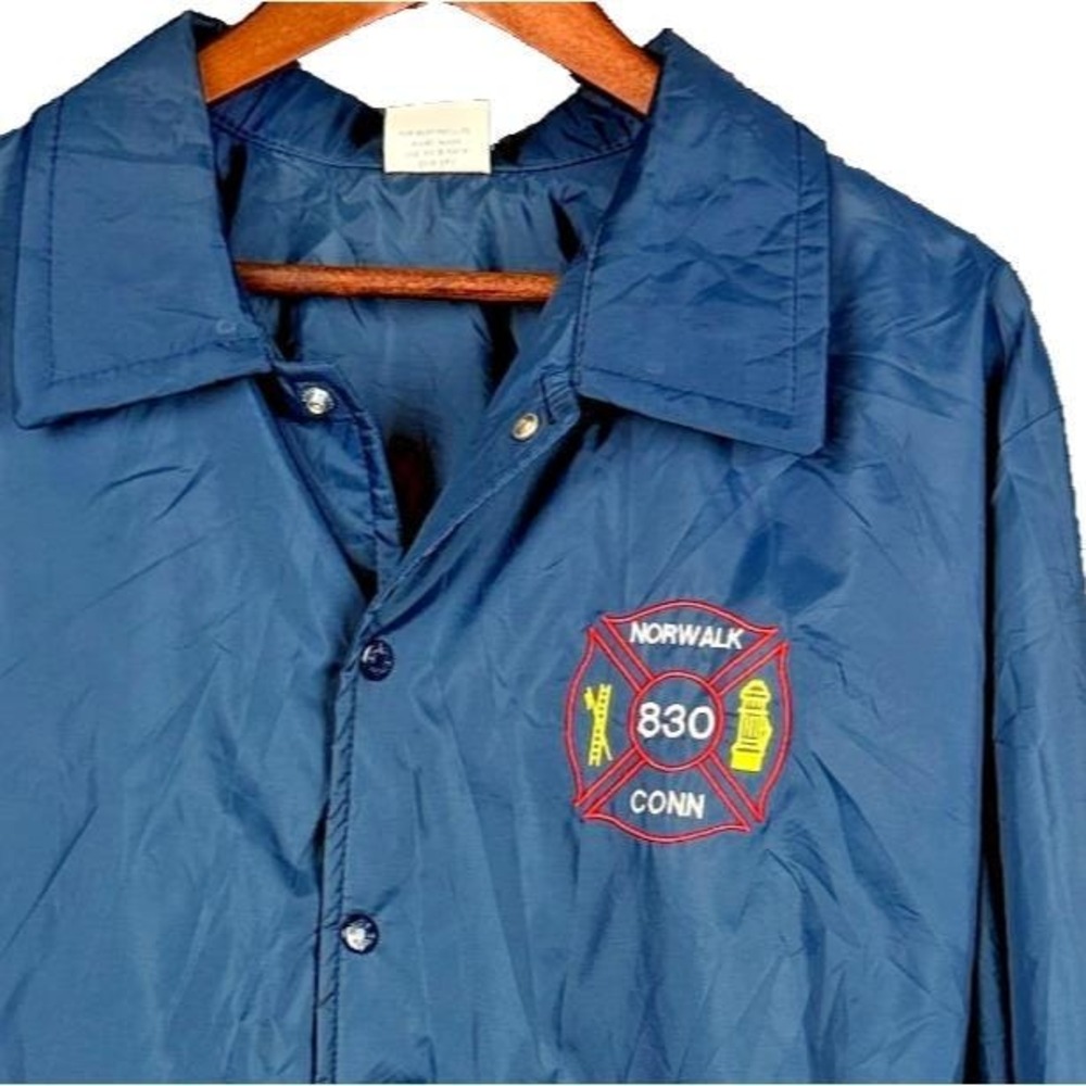 Vintage Birdie Norwalk CT Fire Dept Windbreaker Men's Large Collectible